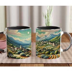 Abruzzo Italy Mug: Apennines & Adriatic Coast - White 11oz Ceramic Mug
