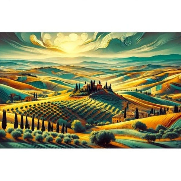 Digital Download - Surrealistic view of the Tuscan Landscape