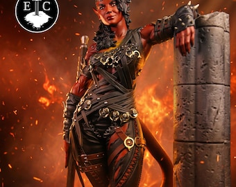 Estatua de Karlach de Baldur's Gate 3 / Impresión 3D de 12k / Figura de resina