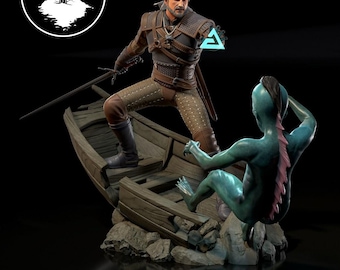 The Witcher - Geralt Statue | 12k 3D Print Resolution | Resin Figure