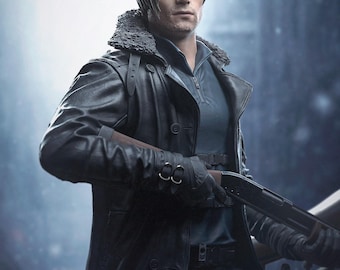 Resident Evil - Leon Kennedy-staty | 12k 3D-utskriftsupplösning | Resinfigur