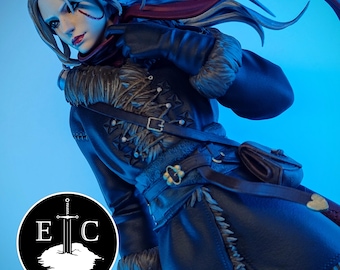 The Witcher - Estatua de Ciri / Resolución de impresión 3D de 12k / Figura de resina