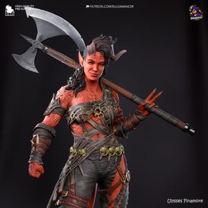 Baldur&#39;s Gate 3 Karlach Statue | 12k 3D Print Resolution | Resin Figure