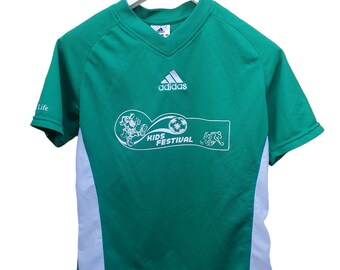 Adidas kids festival ochsner sport green polyester tshirt nr.10 size 10-12 years