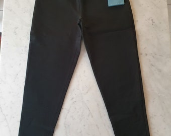 Vintage Ski Pants C.1990 By Belfe&Belfe In Black Stretch Wool Size XL Women