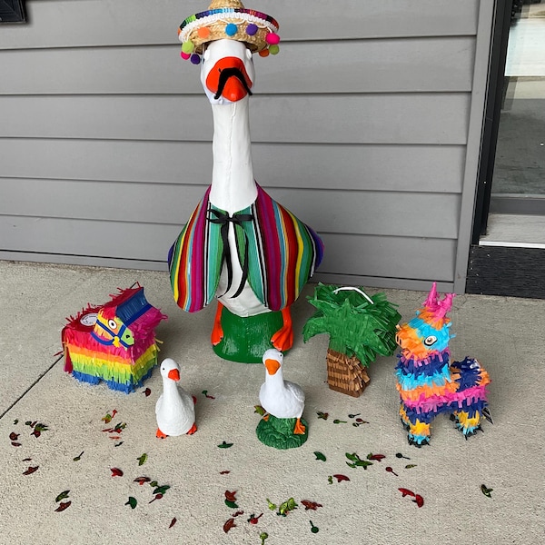Cinco de Mayo Porch Goose Outfit fits 23”-27” Comes with FREE Mini Desk Goose