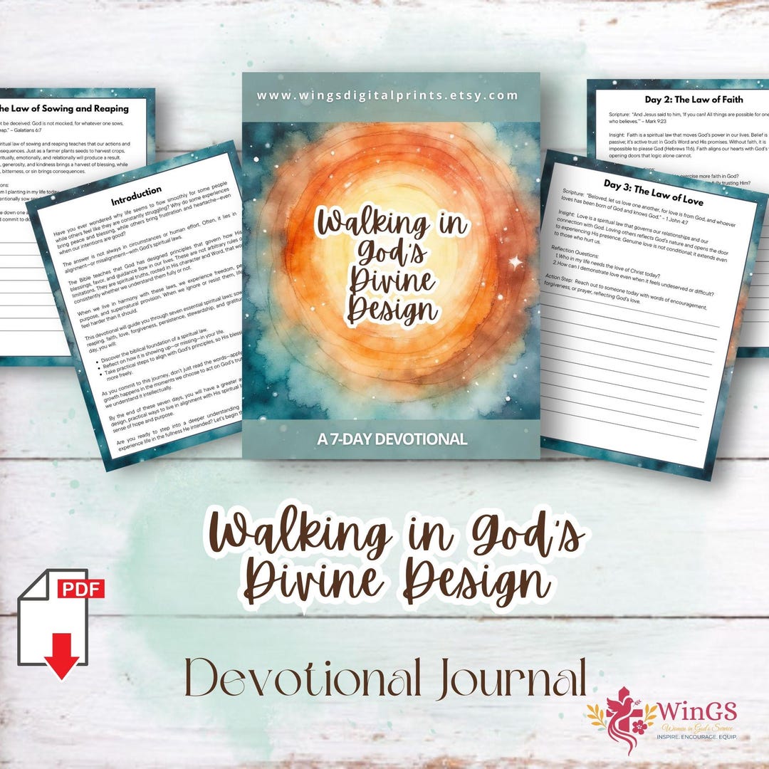 Christian Devotional Journal – Walking in God's Divine Design | a 7 Day ...