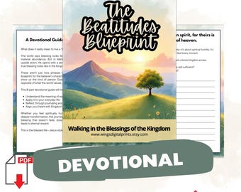 El Plan de las Bienaventuranzas: Guía devocional para vivir en el Reino / Diario de estudio cristiano imprimible para mujeres - N.° 18