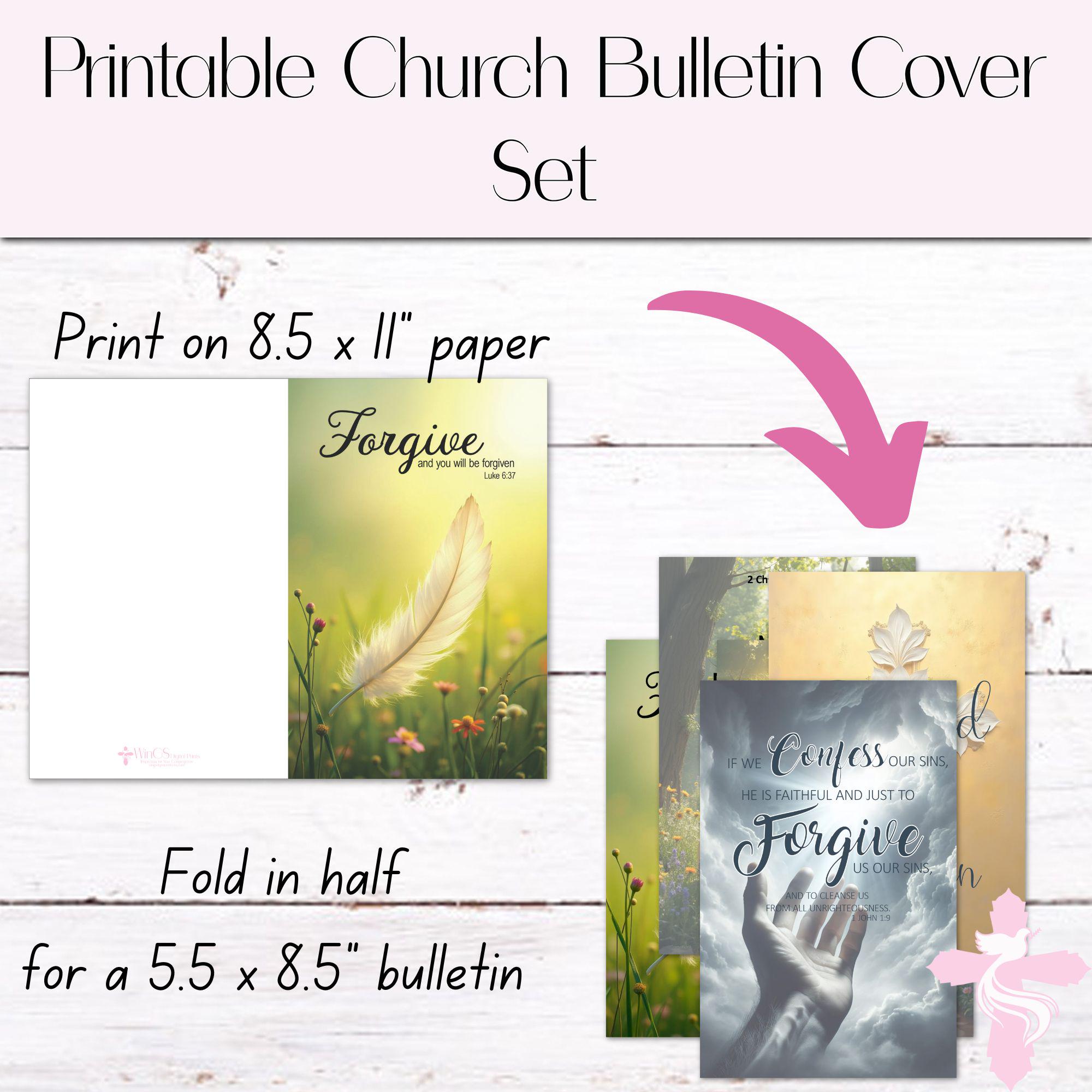 Forgiveness Church Bulletin Covers: Watercolor Designs (PDF, Canva  Template) | #8 - Etsy, image size:2000x2000