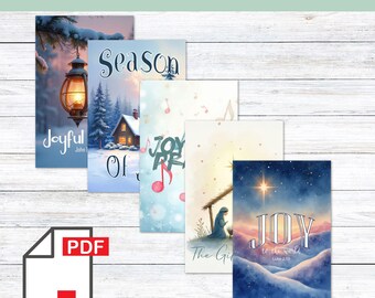 Church Bulletin Covers: Joy Bulletin Cover Set | 5 Scripture Design | #19