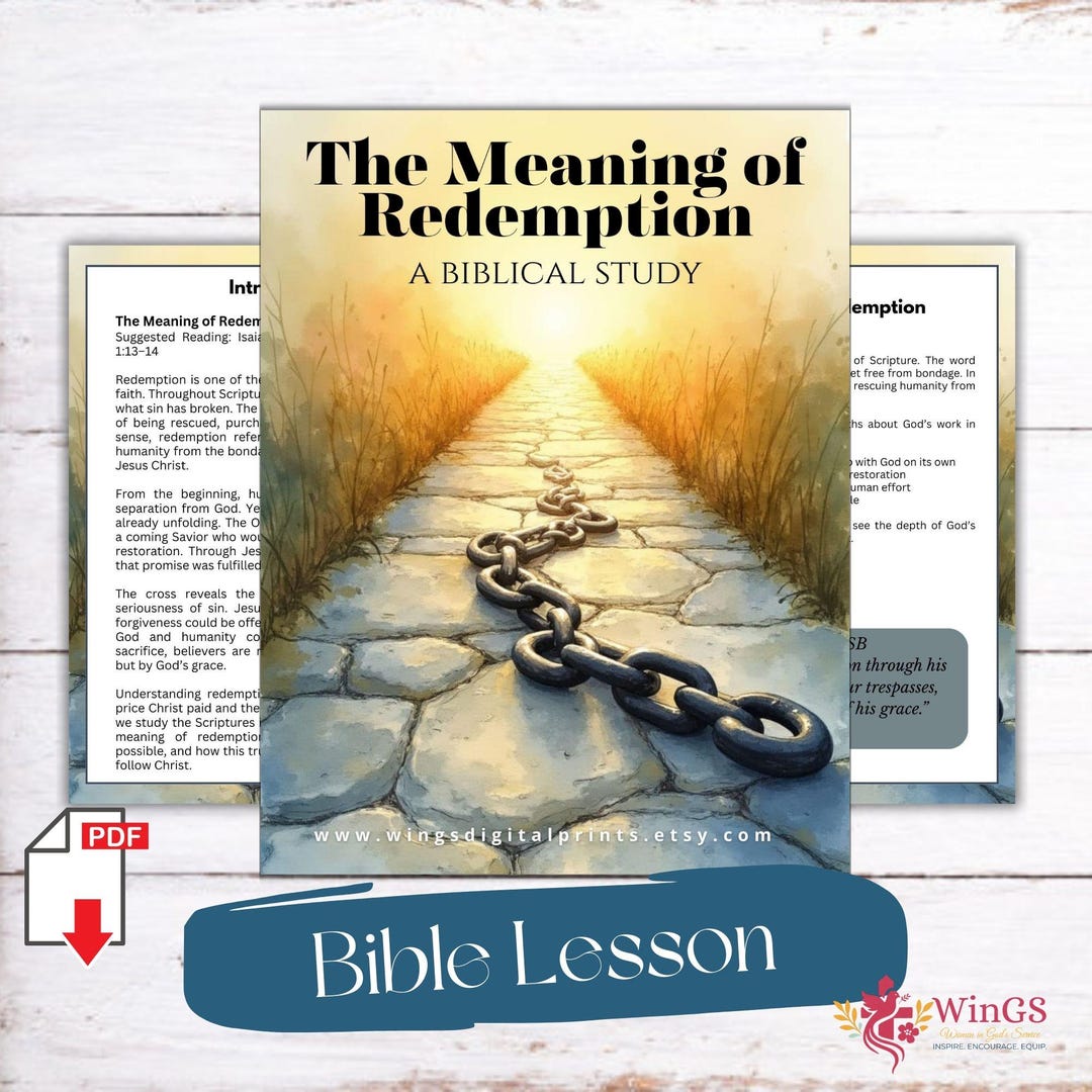 Christian Bible Lesson - the Meaning of Redemption – Instant Download | #apr26 - Etsy