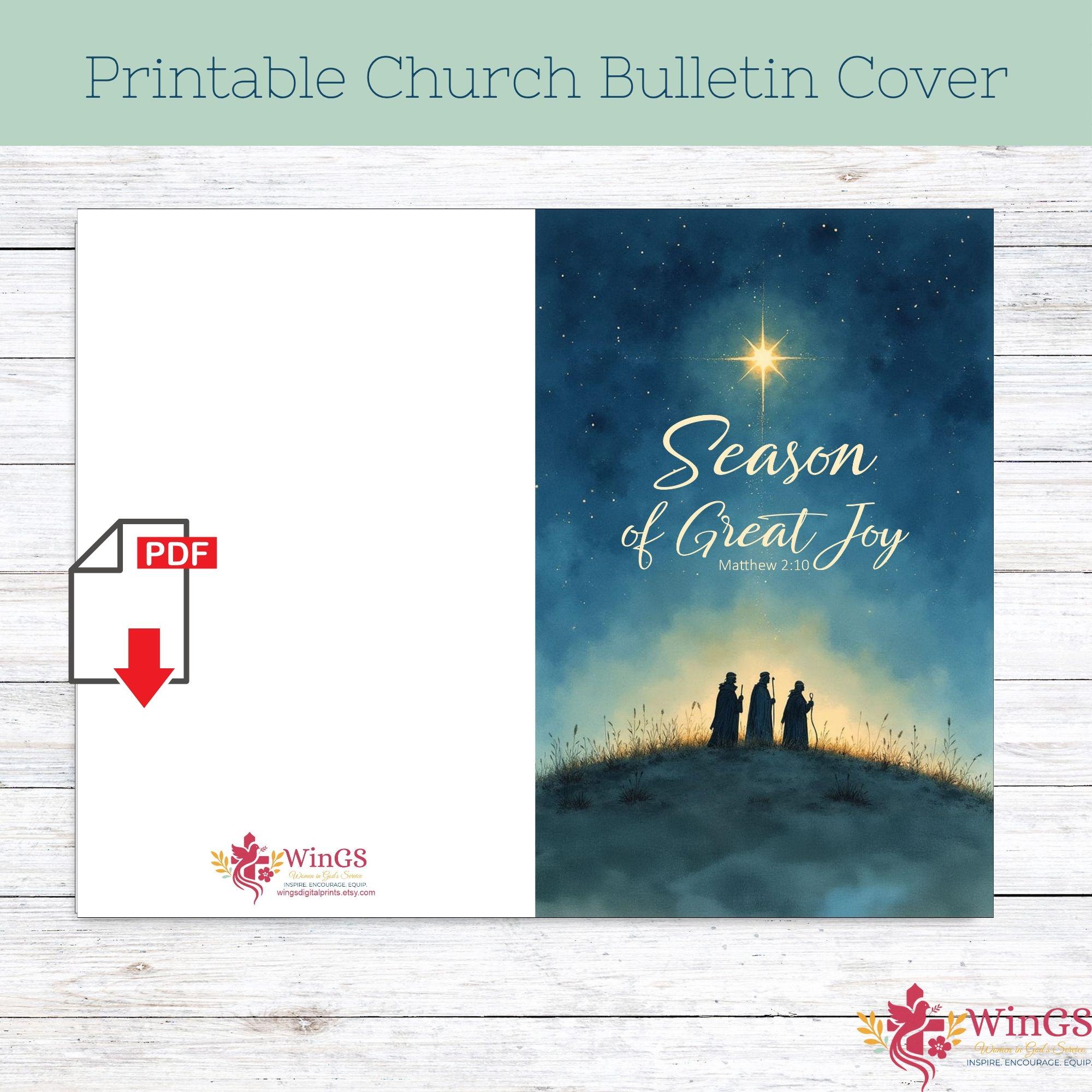 christmas church bulletin covers - etsy