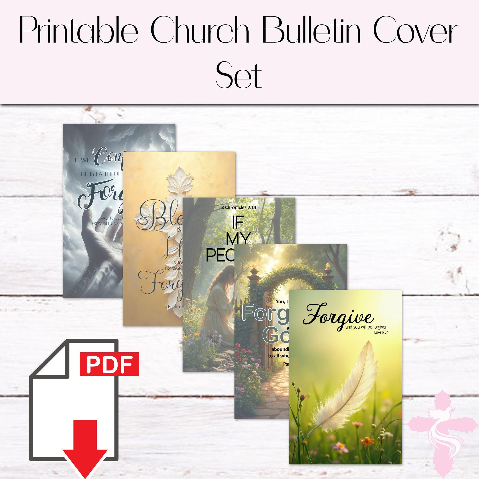 Forgiveness Church Bulletin Covers: Watercolor Designs (PDF, Canva  Template) | #8 - Etsy, image size:2000x2000