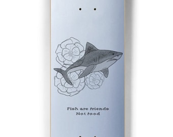 Citation florale du monde de Nemo de requin - Skateboard argenté personnalisé