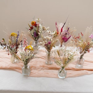 Bohemian dried flower bouquet. Small vase bouquet. Wedding table center. Holiday gifts. Home flower arrangement.Mixed wild flower bouquet