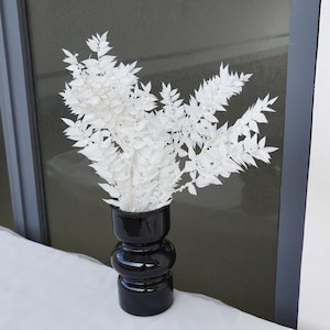 Bleached Preserved Ruscus，White Ruscus，White Italian Ruscus Leaves,Dried flower decoration, Wedding flower arrangement