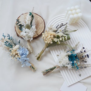 Boho wedding mini bouquet, mini dried flower bouquet, table bouquet, small vase flower arrangement, bridesmaid gift box, holiday gift