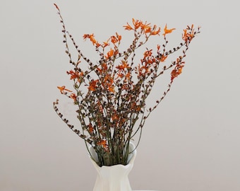 Orange dried flowers, natural dried flower , holiday party decoration dried flowers, vase flower arrangement, home wedding dried flowers