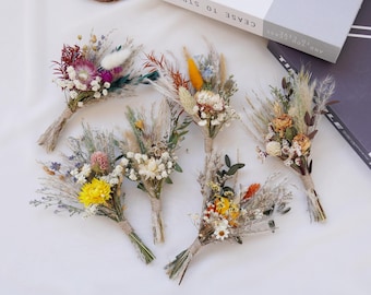 Mini dry bouquet, Bohemian wedding decoration, table center, small vase bouquet, neutral pampas mini bouquet, mailbox gift, gift for her