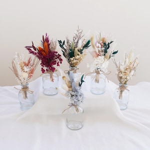 Mini dry bouquet, Bohemian wedding decoration, table center, small vase bouquet, neutral pampas mini bouquet, mailbox gift, gift for her