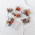 Eucalyptus+Wildflowers comb Dried Flower Hair Accessory Burnt Orange bridal hair pin