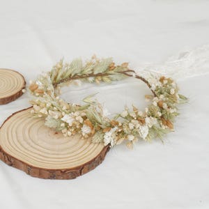 Natural flower hair crown,Bohemian dried flower crown, dried flower crown, wedding hair accessories,wild flower hair crown