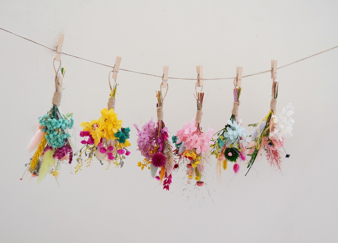 Artificial & Dried Flowers & Greenery Wall Decoration Ideas