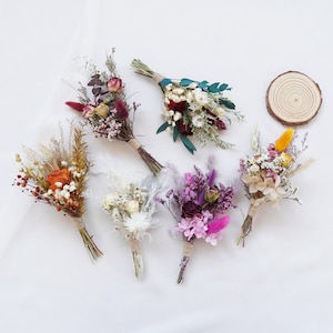 Mini bouquet de fleurs séchées, cadeau de Noël, décoration murale, bouquet de mariage bohème, cadeau boîte aux lettres, bouquet de vase, cartes d'invitation, shower de mariage