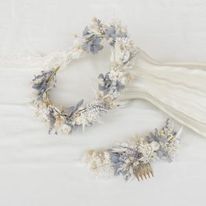 Natural flower hair crown,Bohemian dried flower crown, dried flower crown, wedding hair accessories,wild flower hair crown
