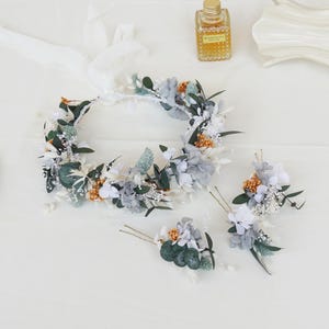 Bohemian Dried Flower Crown : Natural Wedding Hair Accessory