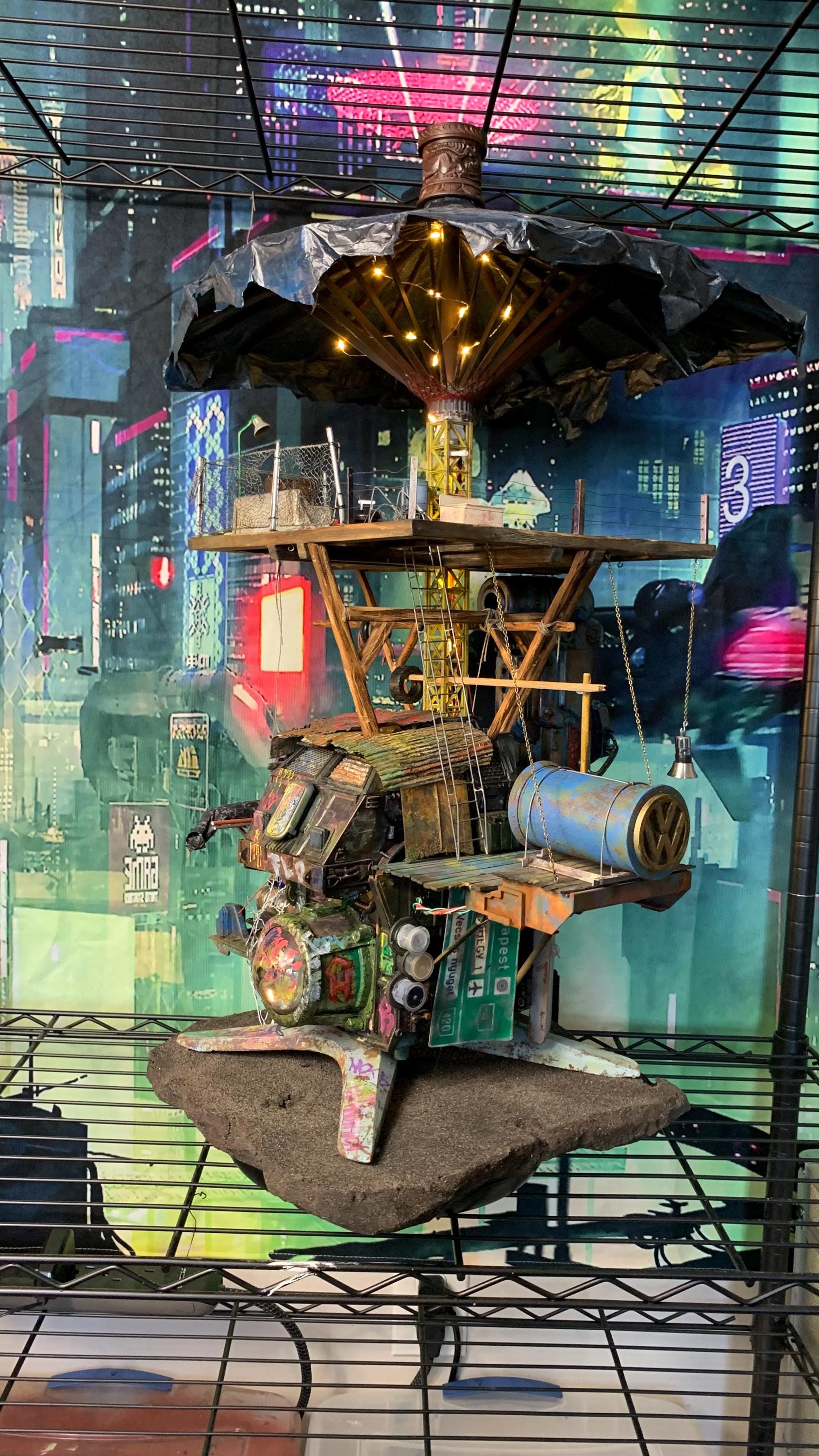 ☆ Diorama Art Cherry Blossom and Wagen Bus : Art Stage K diorama work 1:64 scale