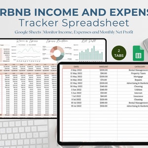 Airbnb Income and Expense Spreadsheet | Rental Property Management Airbnb Host Template Net Profit Loss Revenue Expense Breakdown VRBO