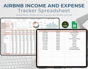 Airbnb Income and Expense Tracker | Google Sheets Tabelle (Digitaler Download)
