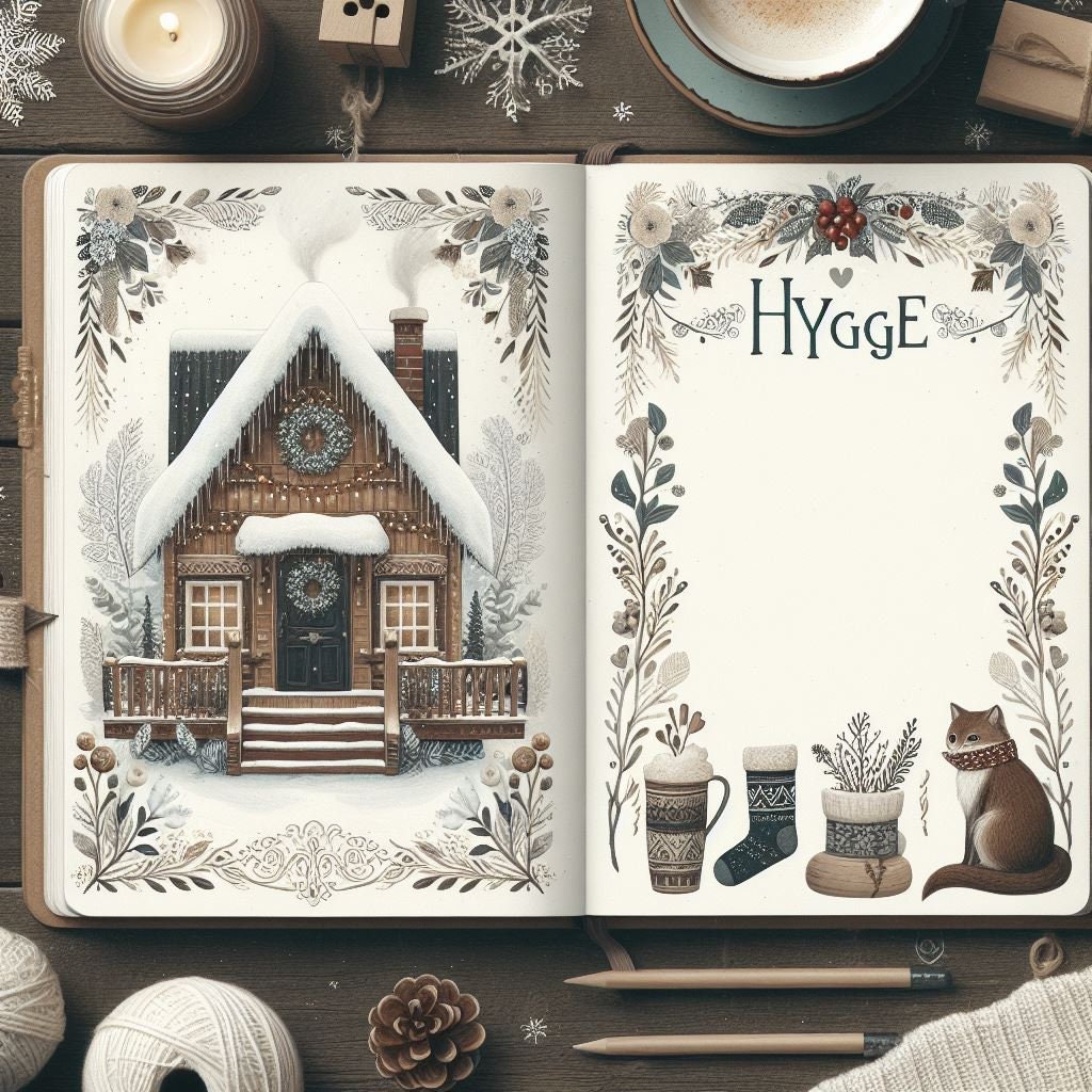 Hygge Winter Junk Journal - Blank Pages - Cozy - Printable Digital ...