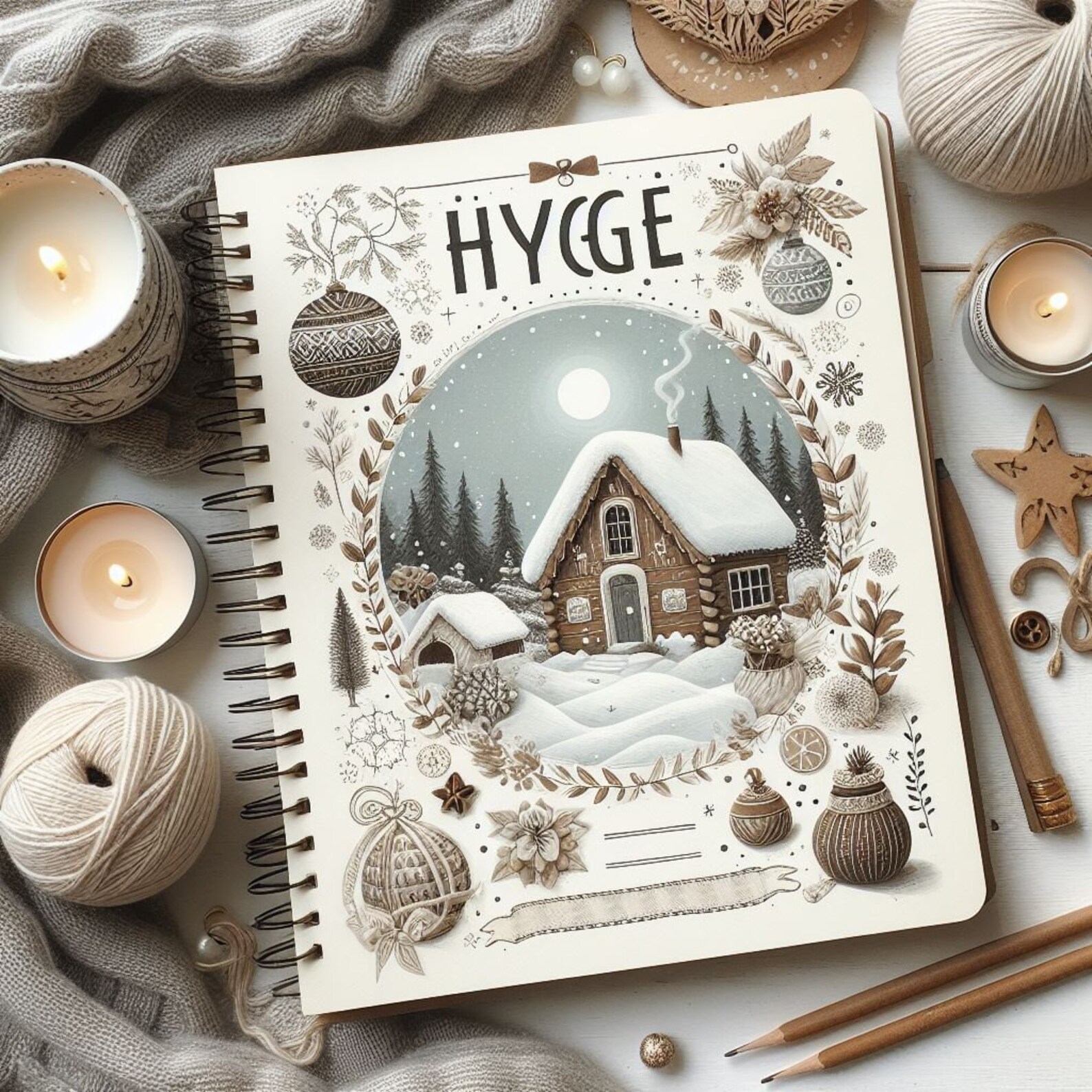 Printable Hygge Winter Junk Journal - Blank Pages - Cozy - Printable ...