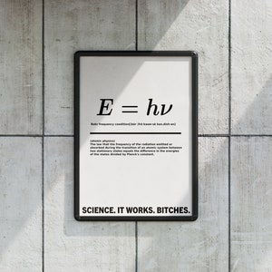 ボーア周波数条件デジタルダウンロードポスター - ミニマリスト科学ウォールアート