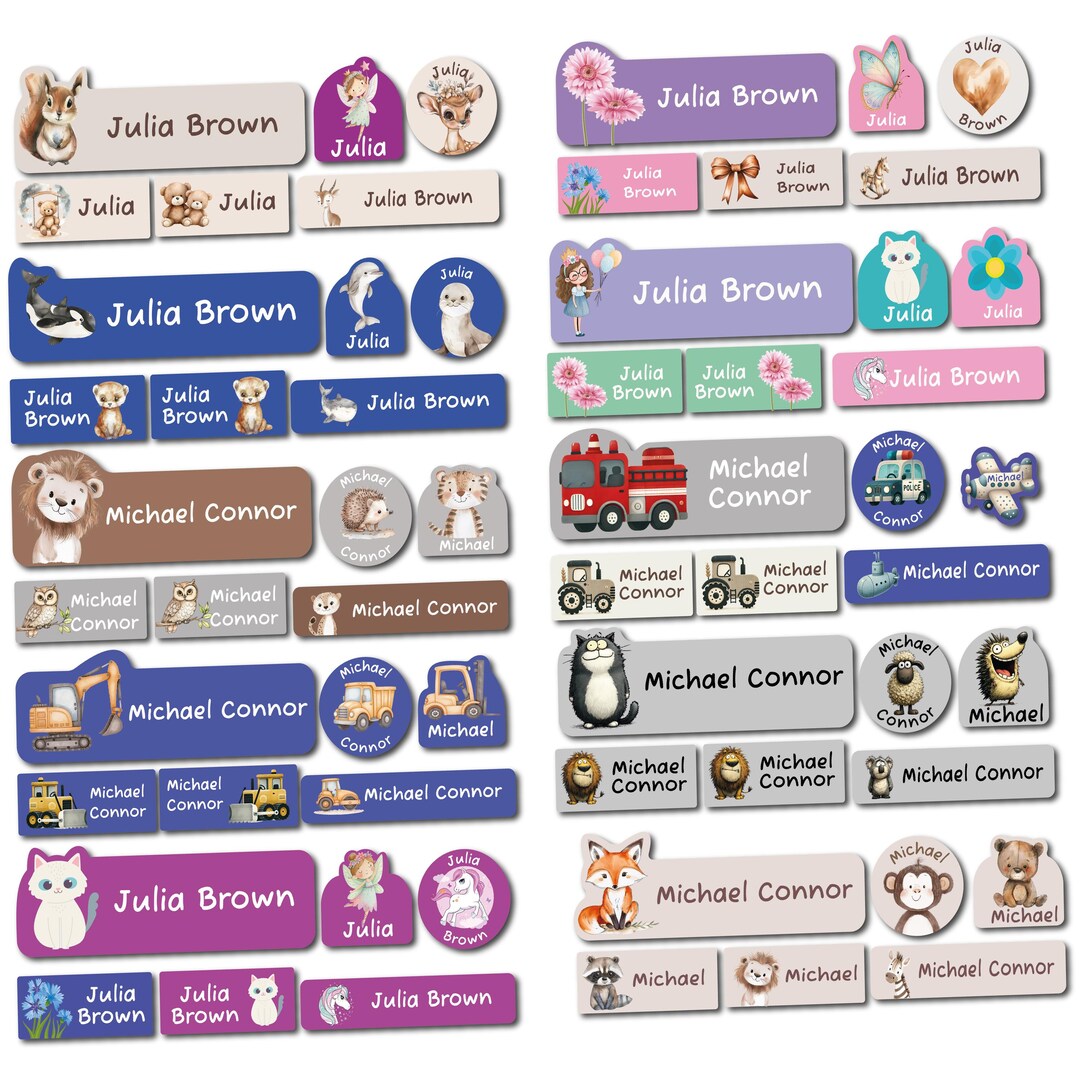 Personalized Waterproof Name Labels for Kids | Custom Stickers for ...