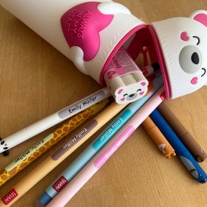 Etichette per penne, penne a sfera, piccole etichette personalizzate, mini etichette, mini adesivi, etichette per la scuola