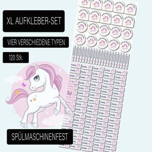 120 autocollants nominatifs - pour objets et vêtements - arc-en-ciel - garderie, maternelle, école - personnalisés
