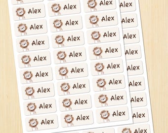 Namensaufkleber Kleidung und Gegenstände, personalisierbare und wasserfeste Aufkleber mit Namen für Kinder, Schule usw.