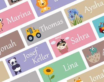 Name stickers for clothing and objects 30 x 13 mm, personalizable and waterproof adhesive labels for children, school and kindergarten