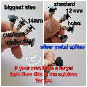 Silver metal spike charm- Custom order 14 mm buttons- Silver cone stud 1&#39;&#39;.- Gothic shoe charms-Spikes rivets shoe charm.Personalized Gifts