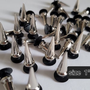 Silver spike stud charm Gothic style accessories Spikes charm Silver cone Gifts for Sister Emo/Goth Style shoe charms Spike rivet shoe charm