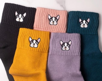 French Bulldog Socks | Frenchie | English Bulldog Socks | Colourful Socks | Gift for Her | Present for her | Cotton Socks | Pets | Animals