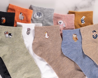 Cute Women Socks | Gift for her | Animal Print Socks | Pets owner Gift | Cute Present | Animal Lover | Cotton Socks | Animal Pattern