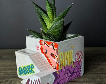 Planter / Graffiti / Handmade Gift / Unique Gift / Personalized