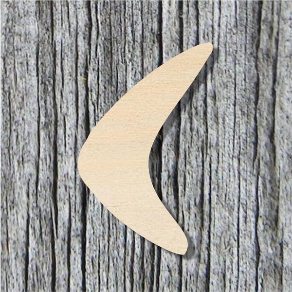 Skinny Boomerang Wood Shape: Midcentury Modern Baltic Birch Cutout