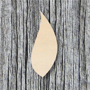 Unfinished Wood Leaf Shape: Baltic Birch Laser Cutout, DIY Craft Supply