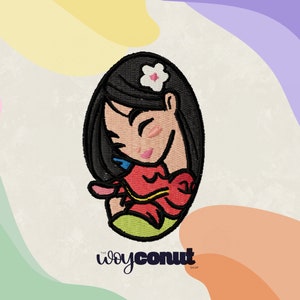 Mulan and Mushu Machine Embrodery File PES Format