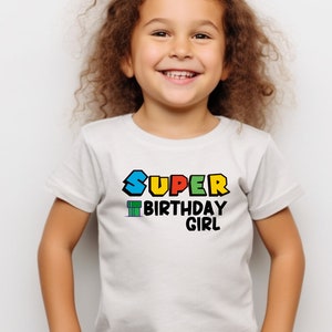 Kids  Personalized Birthday Shirt, Kids Birthday Party, Birthday Themes, Kids Birthday Shirts, Super Birthday Girl